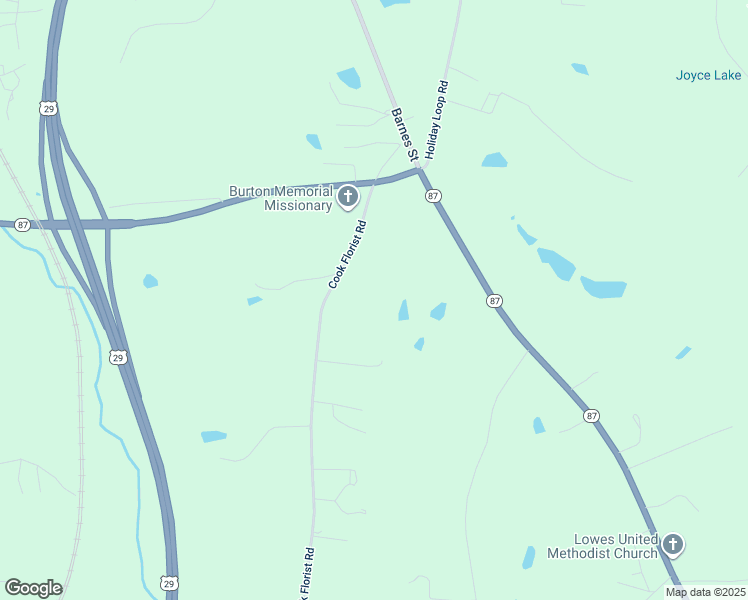 map of restaurants, bars, coffee shops, grocery stores, and more near 313 Cook Florist Road in Reidsville