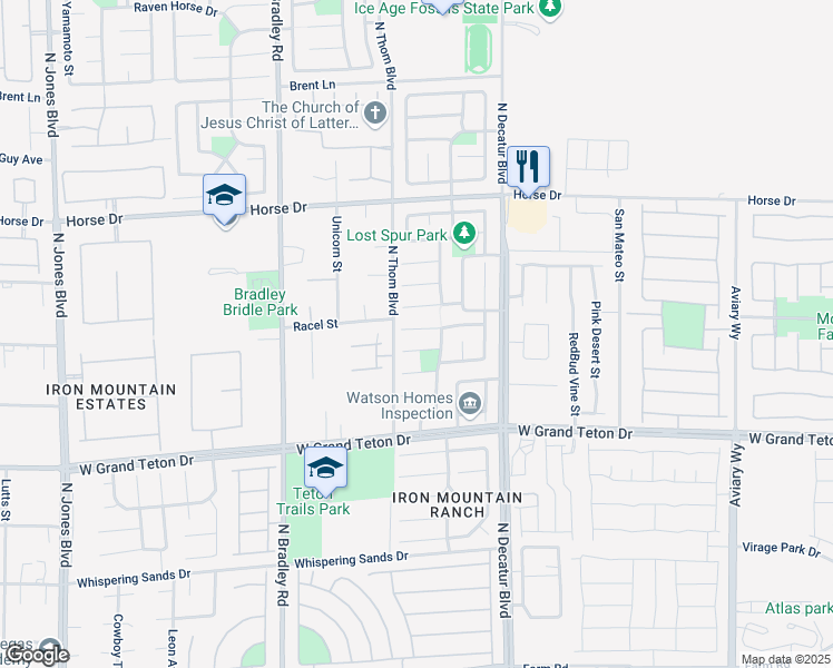 map of restaurants, bars, coffee shops, grocery stores, and more near 5021 Apache Valley Avenue in Las Vegas