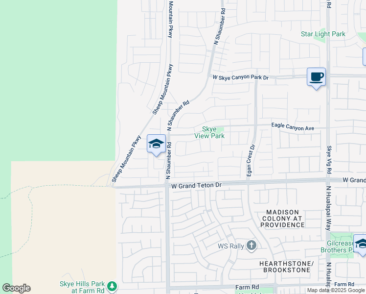 map of restaurants, bars, coffee shops, grocery stores, and more near 8123 Skye Chalet Street in Las Vegas