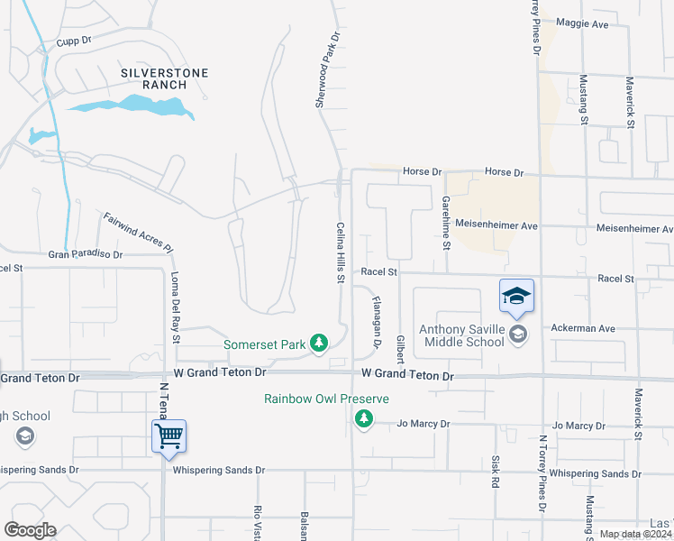 map of restaurants, bars, coffee shops, grocery stores, and more near 8205 Celina Hills Street in Las Vegas