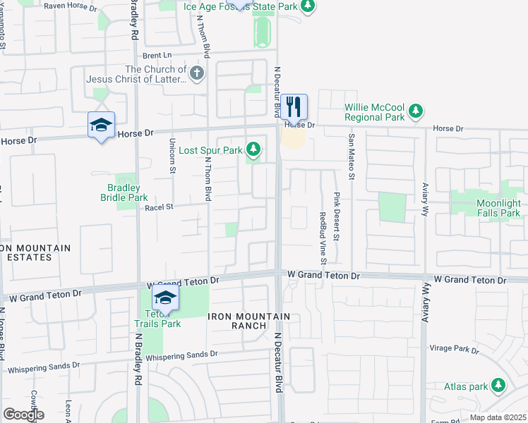 map of restaurants, bars, coffee shops, grocery stores, and more near 4905 Apache Valley Avenue in Las Vegas