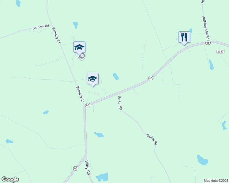 map of restaurants, bars, coffee shops, grocery stores, and more near 6239 North Carolina 65 in Reidsville