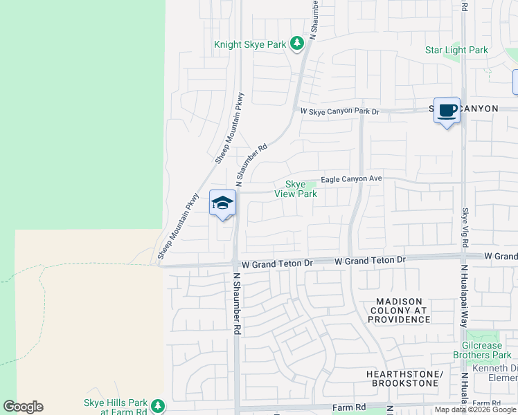 map of restaurants, bars, coffee shops, grocery stores, and more near 8123 Skye Chalet Street in Las Vegas