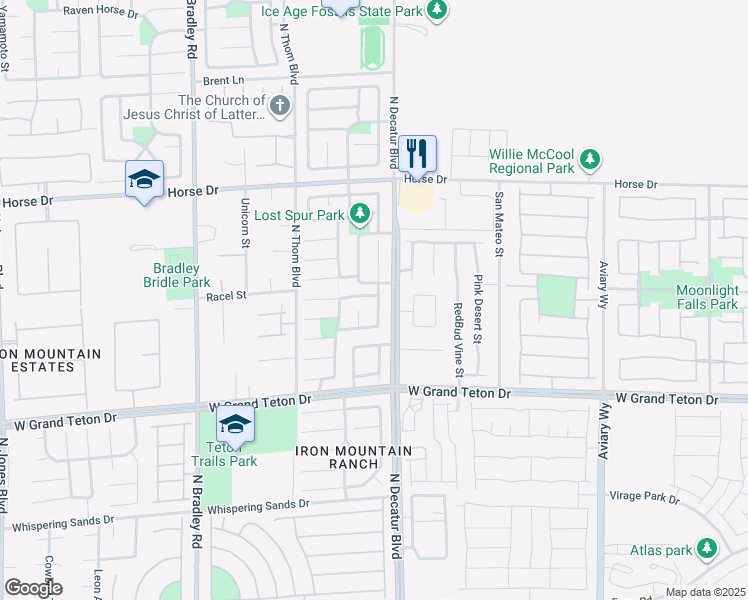 map of restaurants, bars, coffee shops, grocery stores, and more near 4905 Apache Valley Avenue in Las Vegas