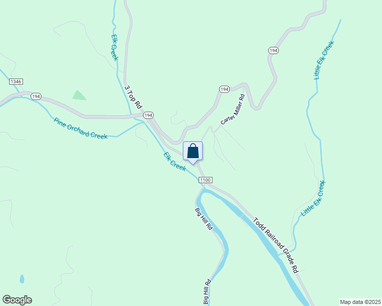 map of restaurants, bars, coffee shops, grocery stores, and more near 3956 Todd Railroad Grade Road in Todd