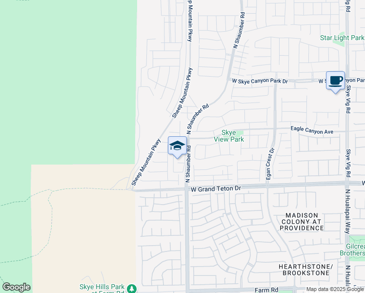 map of restaurants, bars, coffee shops, grocery stores, and more near 8115 Skye Sweep Street in Las Vegas