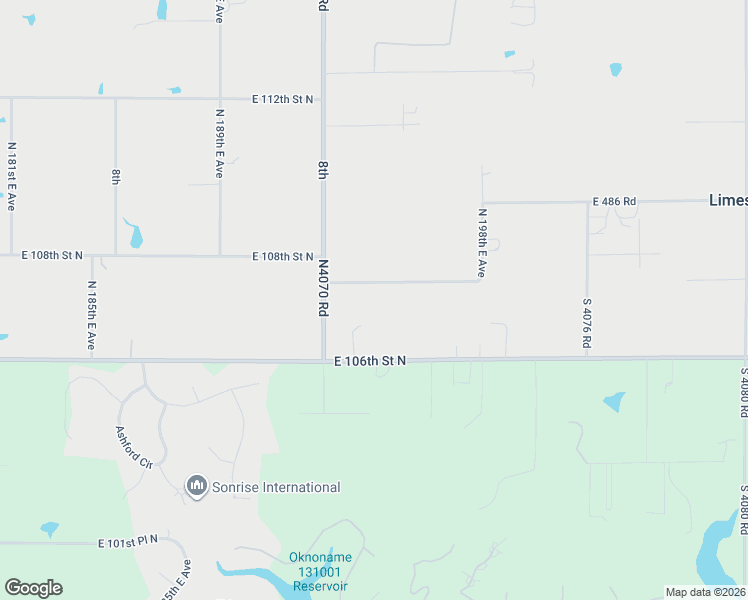map of restaurants, bars, coffee shops, grocery stores, and more near 19508 East 108th Street North in Owasso