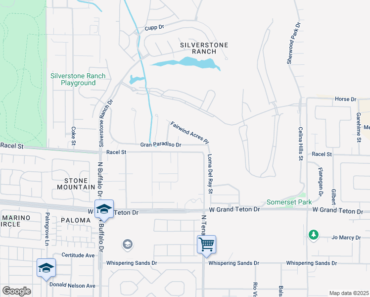 map of restaurants, bars, coffee shops, grocery stores, and more near 8180 North Monte Cristo Way in Las Vegas