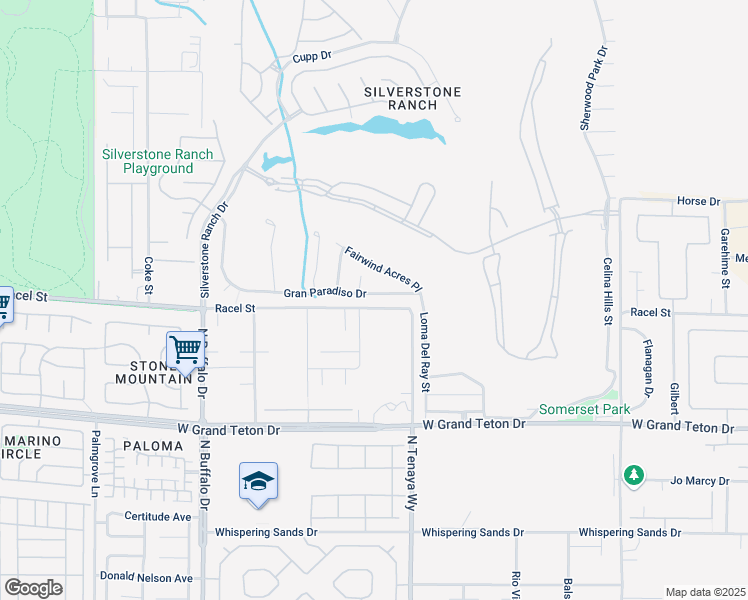 map of restaurants, bars, coffee shops, grocery stores, and more near 8180 North Monte Cristo Way in Las Vegas