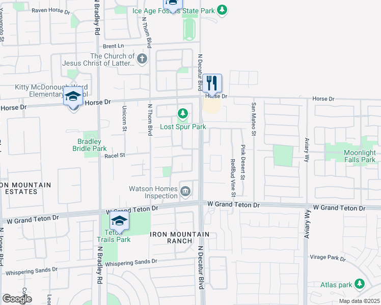 map of restaurants, bars, coffee shops, grocery stores, and more near 4904 Apache Valley Avenue in Las Vegas