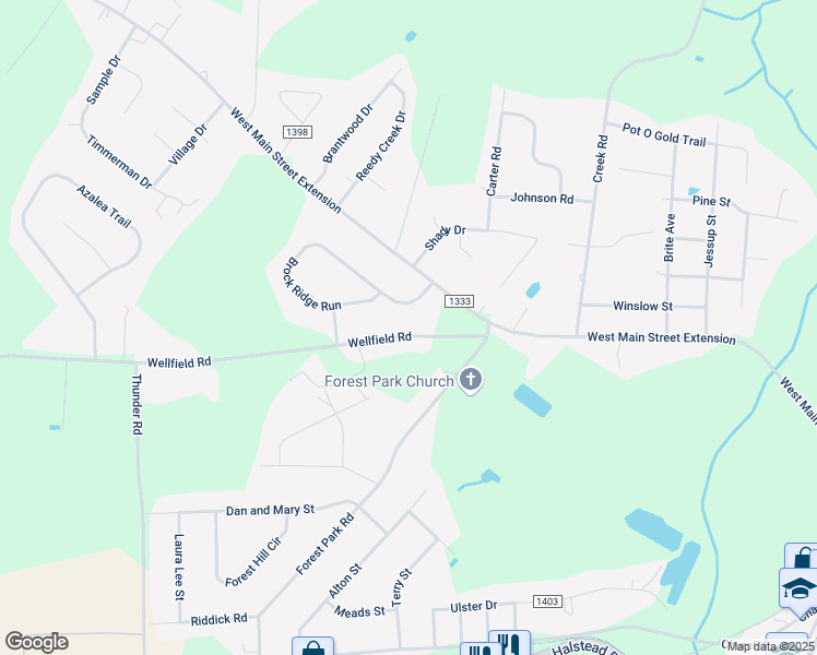 map of restaurants, bars, coffee shops, grocery stores, and more near 964 Wellfield Road in Elizabeth City