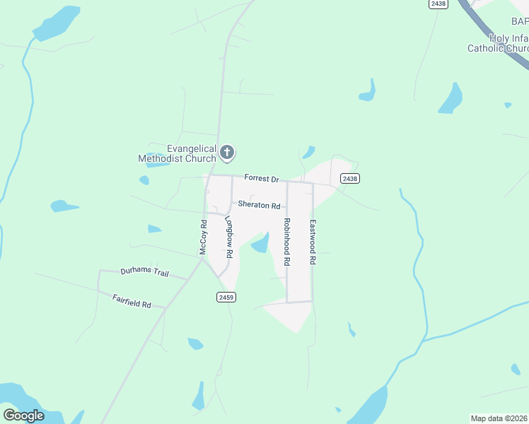 map of restaurants, bars, coffee shops, grocery stores, and more near 111 Longbow Road in Reidsville