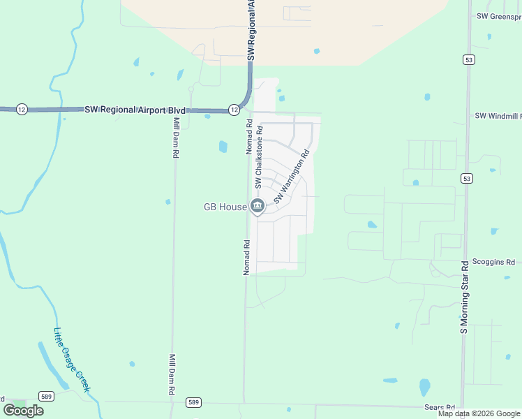 map of restaurants, bars, coffee shops, grocery stores, and more near 6611 Southwest Warrington Road in Bentonville