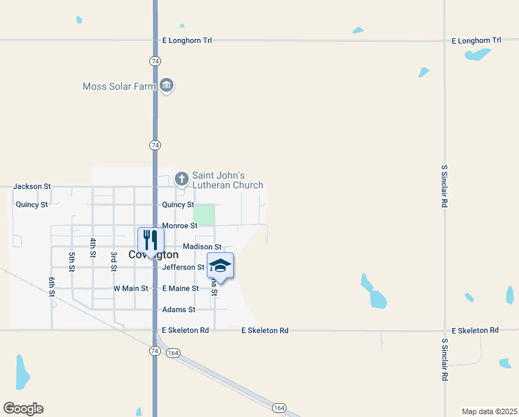 map of restaurants, bars, coffee shops, grocery stores, and more near 613 Wheatridge Court in Covington