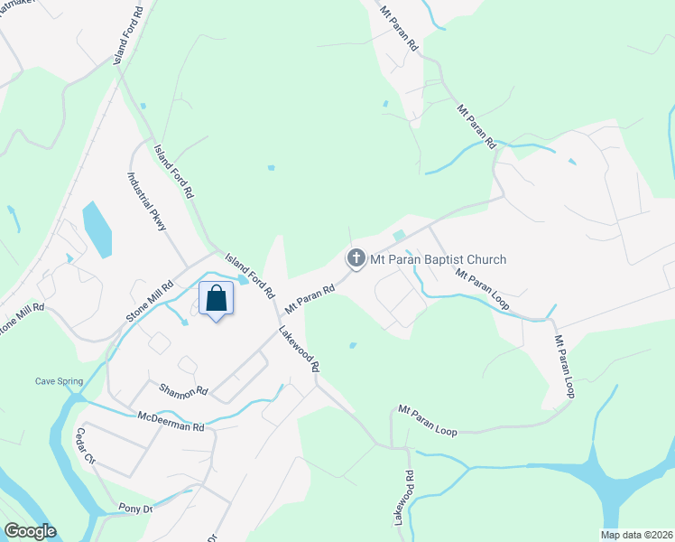 map of restaurants, bars, coffee shops, grocery stores, and more near 810 Mount Paran Road in Jacksboro