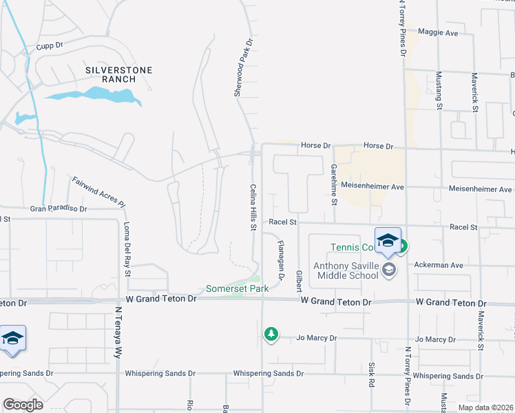 map of restaurants, bars, coffee shops, grocery stores, and more near 8267 Thornbird Court in Las Vegas