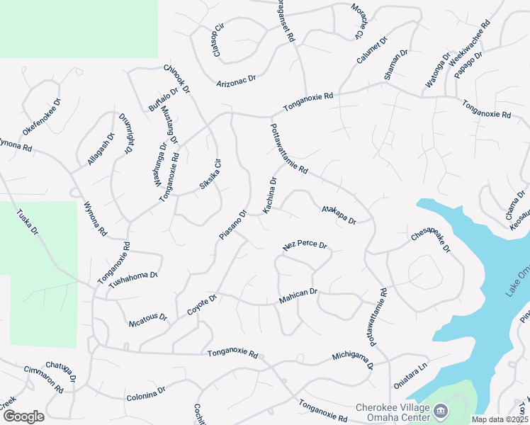 map of restaurants, bars, coffee shops, grocery stores, and more near Kachina Drive in Cherokee Village