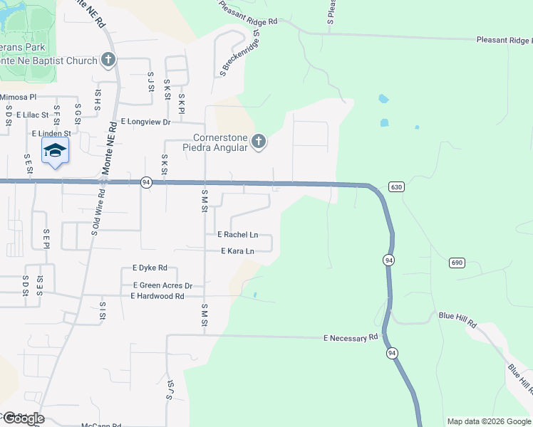 map of restaurants, bars, coffee shops, grocery stores, and more near 1309 East Glendale Lane in Rogers