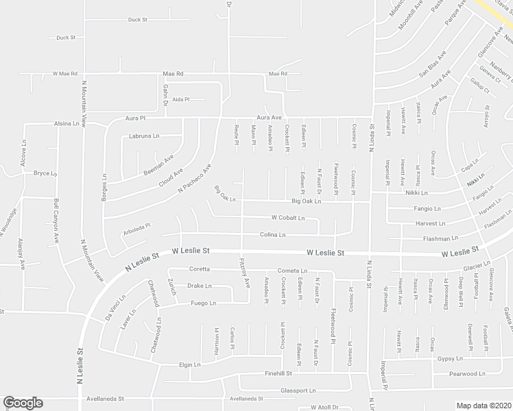 map of restaurants, bars, coffee shops, grocery stores, and more near 1421 Big Oak Lane in Pahrump