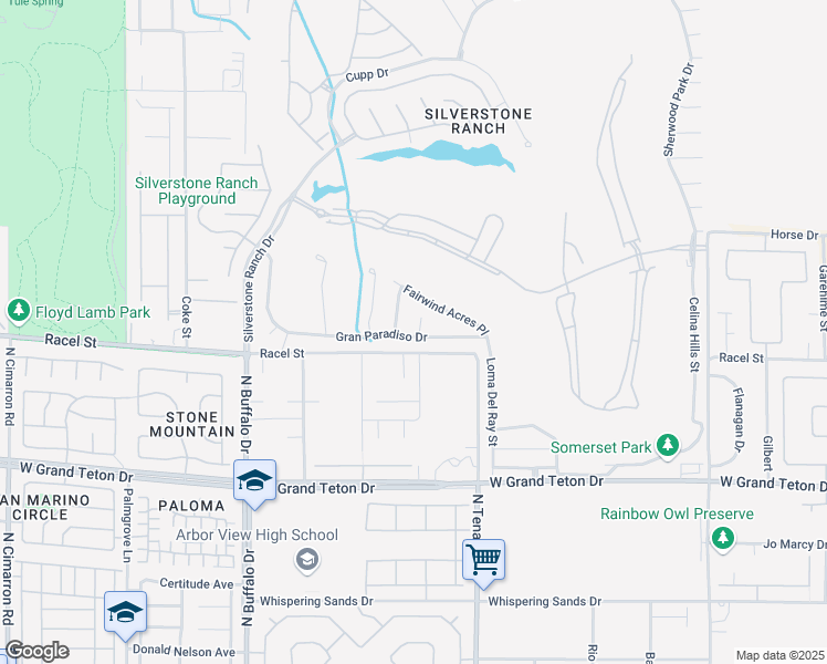 map of restaurants, bars, coffee shops, grocery stores, and more near 8205 Alden Pines Court in Las Vegas