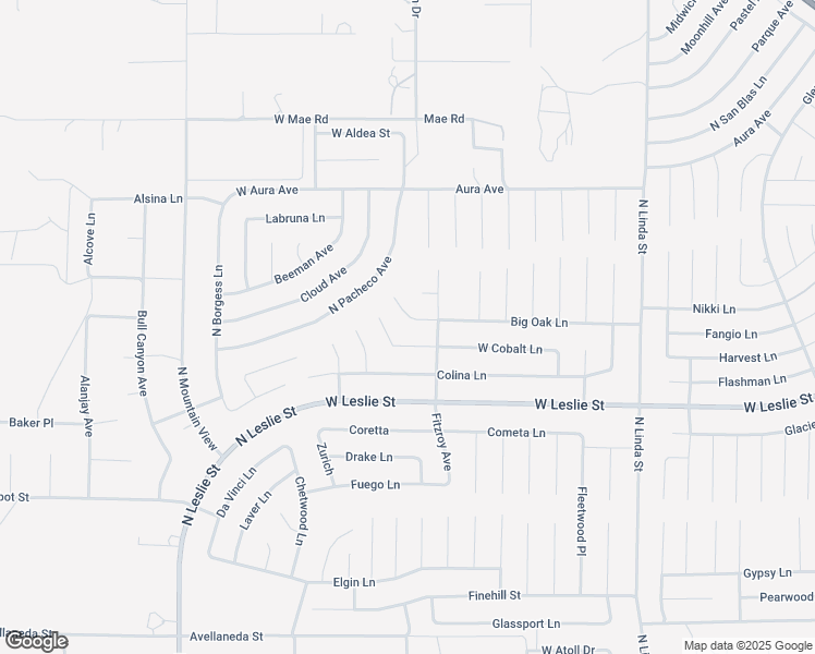 map of restaurants, bars, coffee shops, grocery stores, and more near 1511 Big Oak Lane in Pahrump
