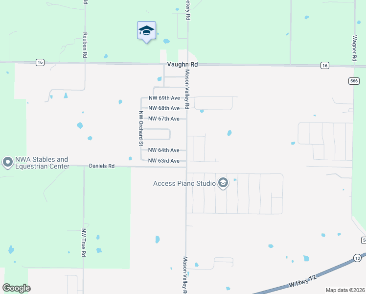 map of restaurants, bars, coffee shops, grocery stores, and more near 700 Northwest 64th Avenue in Bentonville