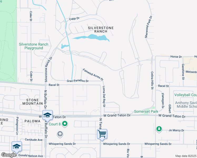 map of restaurants, bars, coffee shops, grocery stores, and more near 7161 Fairwind Acres Place in Las Vegas