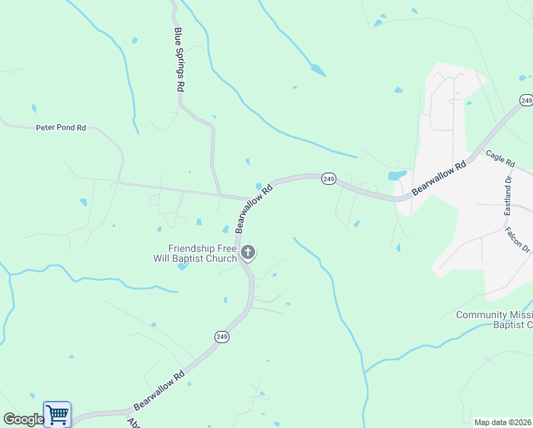 map of restaurants, bars, coffee shops, grocery stores, and more near 2500 Bearwallow Road in Ashland City