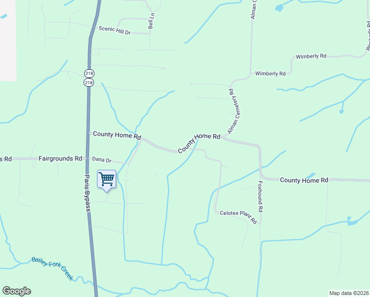 map of restaurants, bars, coffee shops, grocery stores, and more near 482 County Home Road in Paris