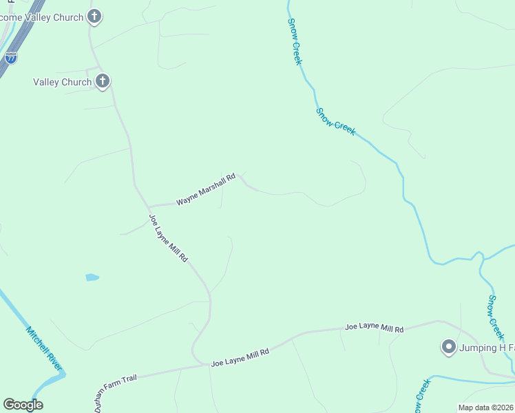 map of restaurants, bars, coffee shops, grocery stores, and more near 318 Wayne Marshall Road in Elkin