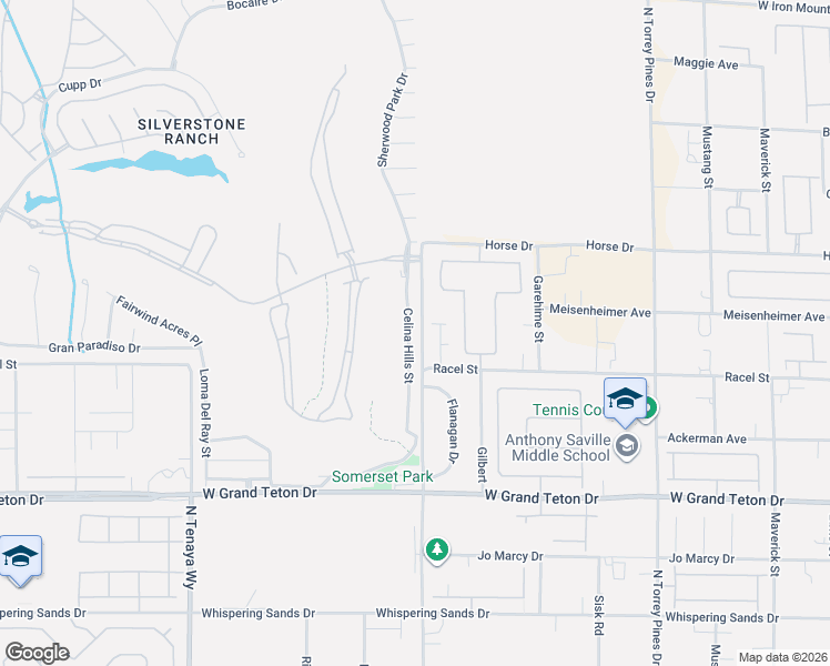 map of restaurants, bars, coffee shops, grocery stores, and more near 8267 Thornbird Court in Las Vegas