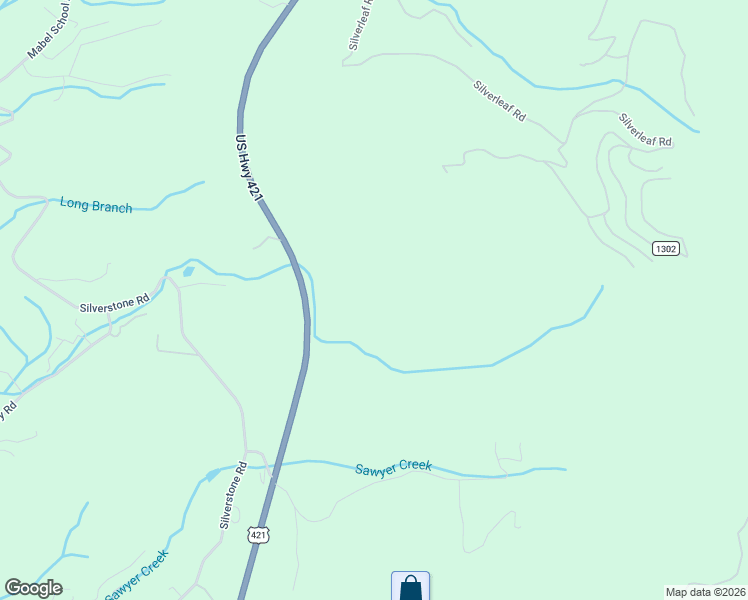 map of restaurants, bars, coffee shops, grocery stores, and more near 11084 U.S. 421 in Zionville