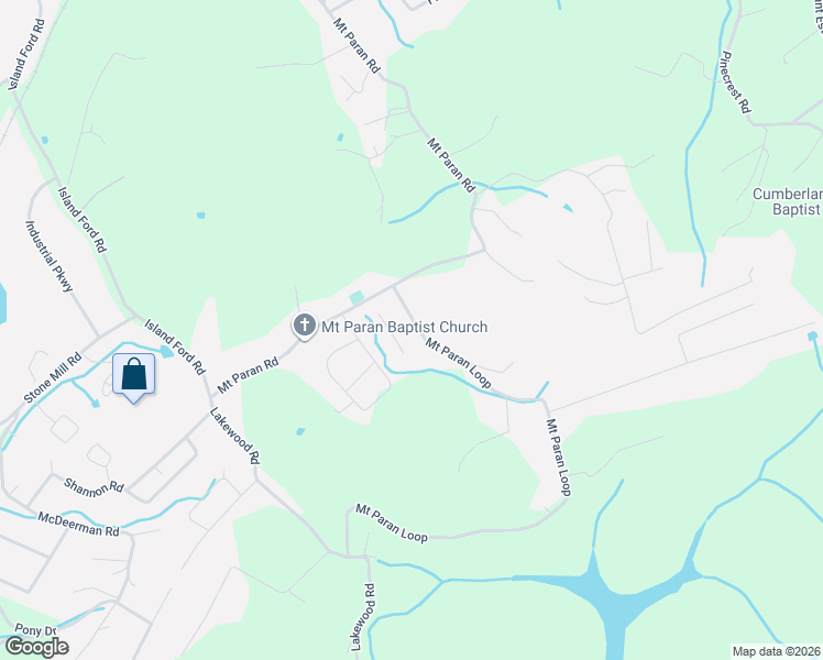 map of restaurants, bars, coffee shops, grocery stores, and more near 150 Mount Paran Loop in Jacksboro