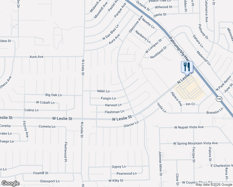 map of restaurants, bars, coffee shops, grocery stores, and more near 731 Nikki Lane in Pahrump