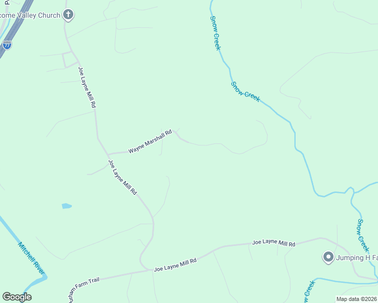 map of restaurants, bars, coffee shops, grocery stores, and more near 318 Wayne Marshall Road in Elkin