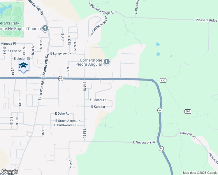 map of restaurants, bars, coffee shops, grocery stores, and more near 1309 East Glendale Lane in Rogers
