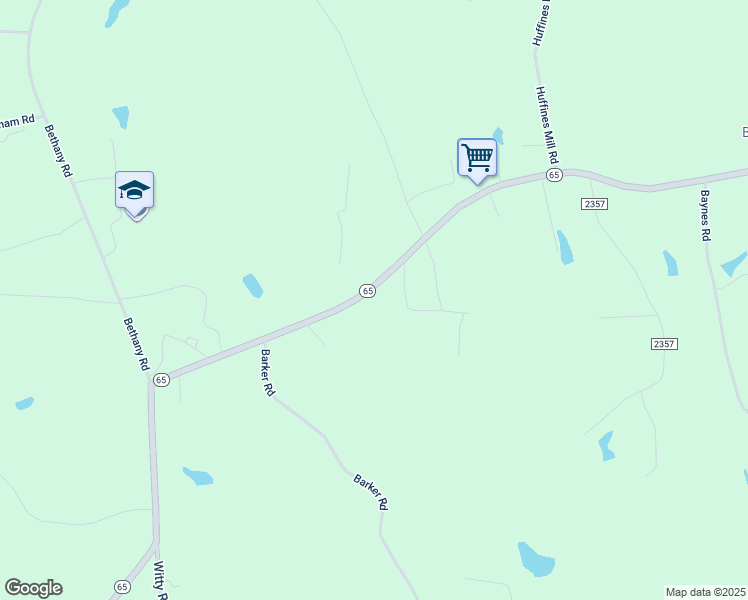 map of restaurants, bars, coffee shops, grocery stores, and more near 6082 Highway 65 in Reidsville