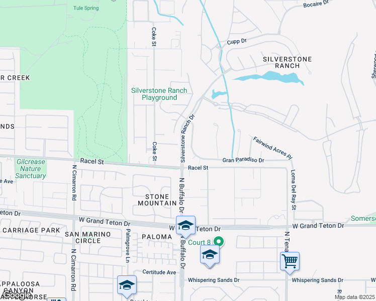 map of restaurants, bars, coffee shops, grocery stores, and more near 8225 Broad Peak Drive in Las Vegas