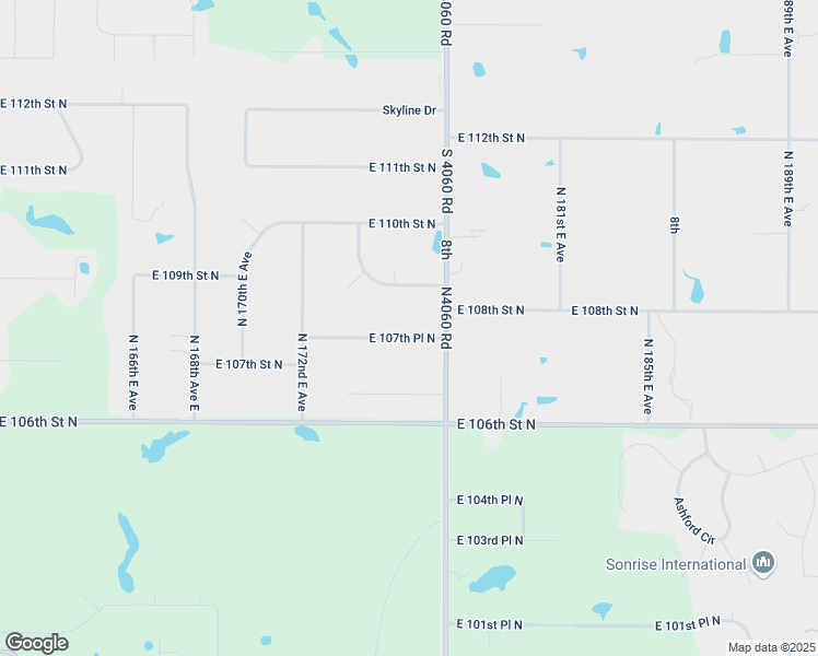 map of restaurants, bars, coffee shops, grocery stores, and more near 10808 North 177th East Avenue in Owasso