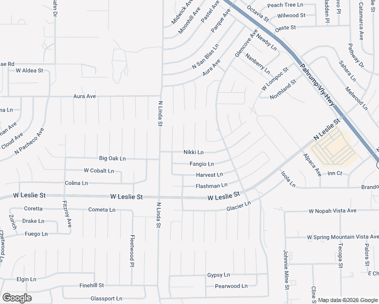 map of restaurants, bars, coffee shops, grocery stores, and more near 700 West Nikki Way in Pahrump