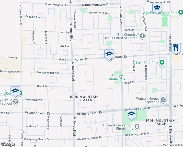 map of restaurants, bars, coffee shops, grocery stores, and more near 8221 Fulton Ranch Street in Las Vegas