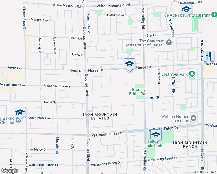 map of restaurants, bars, coffee shops, grocery stores, and more near 8225 Fulton Ranch Street in Las Vegas