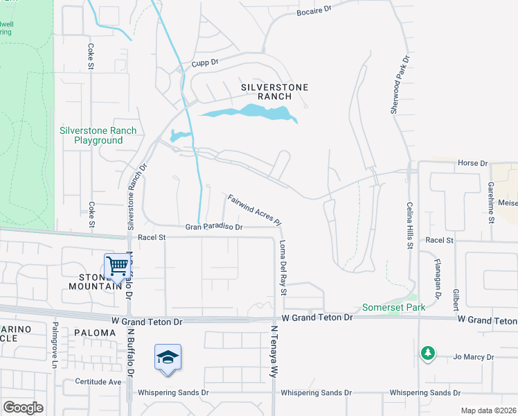 map of restaurants, bars, coffee shops, grocery stores, and more near 7189 Fairwind Acres Place in Las Vegas