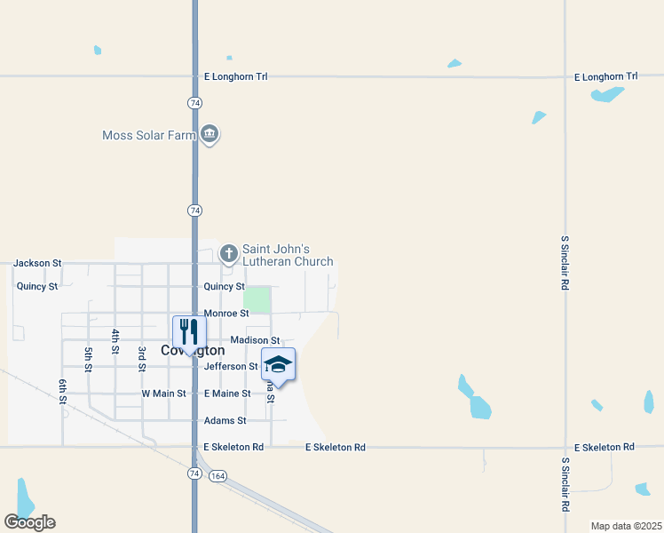 map of restaurants, bars, coffee shops, grocery stores, and more near 613 Wheatridge Court in Covington