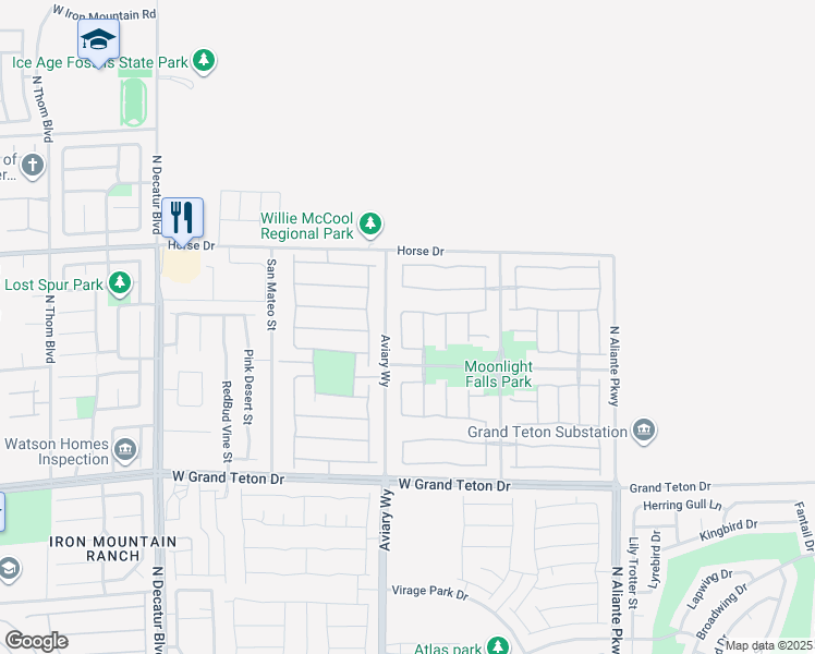 map of restaurants, bars, coffee shops, grocery stores, and more near in North Las Vegas