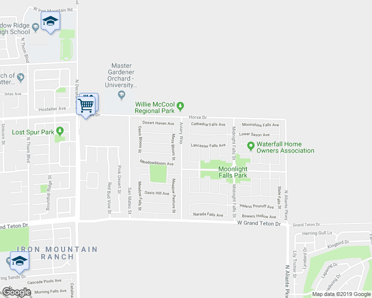 map of restaurants, bars, coffee shops, grocery stores, and more near 8236 Mesa Bloom Street in North Las Vegas