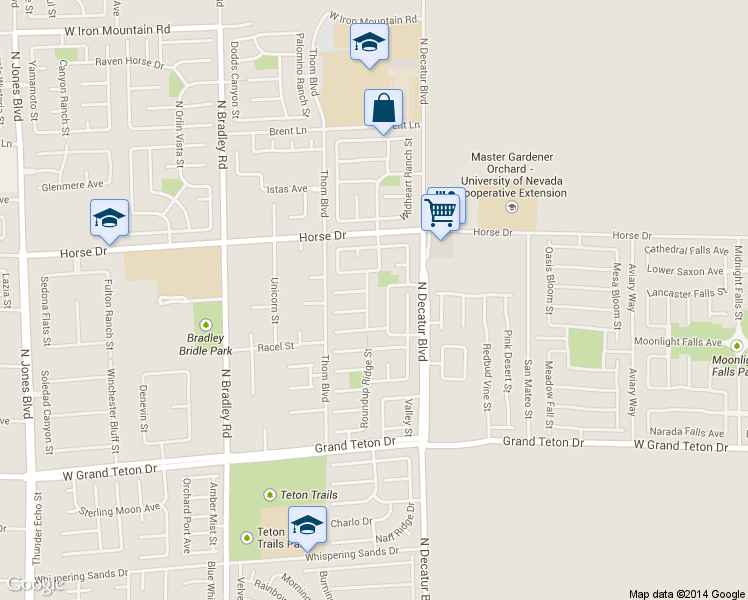 map of restaurants, bars, coffee shops, grocery stores, and more near 8213 Cline Mountain Street in Las Vegas