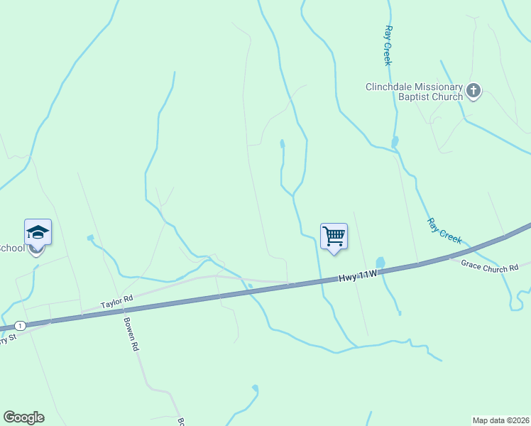 map of restaurants, bars, coffee shops, grocery stores, and more near 292 Deer Ridge Drive in Rutledge