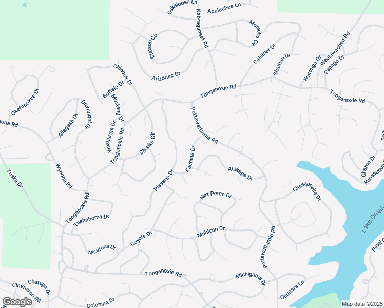 map of restaurants, bars, coffee shops, grocery stores, and more near Kachina Drive in Cherokee Village