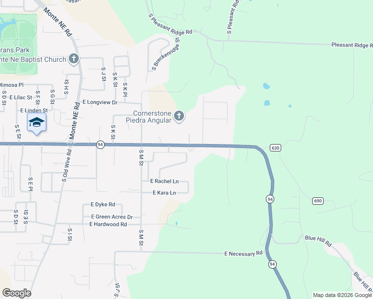 map of restaurants, bars, coffee shops, grocery stores, and more near 1309 East Glendale Lane in Rogers